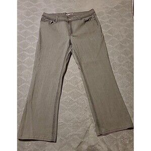 Chicos Platinum Womens Bling Studded Jean Bootcut Size 2.5 Short/ Size 14